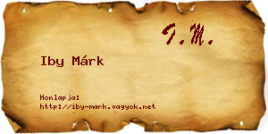 Iby Márk névjegykártya